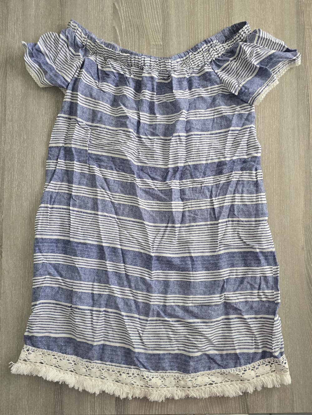 Striped Off-Shoulder Dress